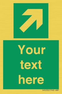 Custom Arrow Top Right Sign